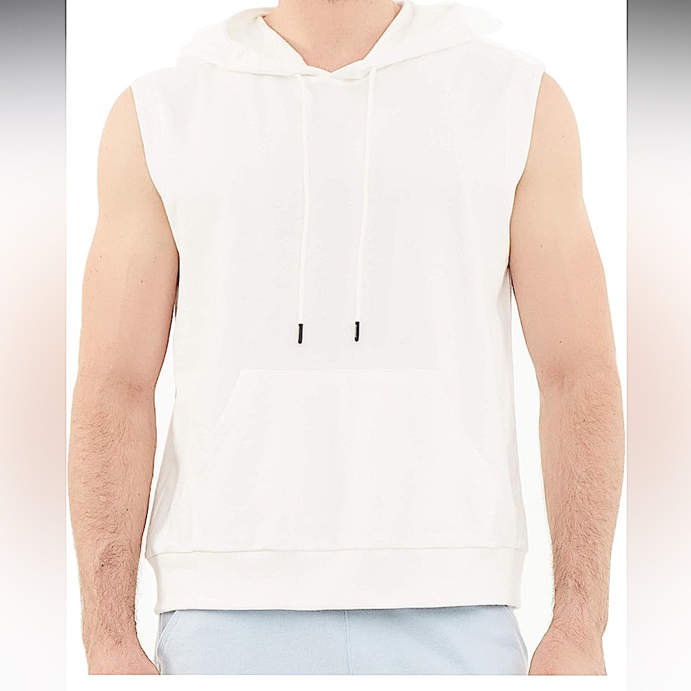 DUBINIK White Sleeveless Hoodie Medium
